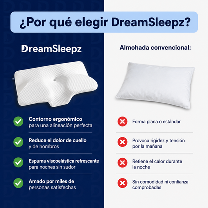 La almohada original DreamSleepz: ¡adiós a los dolores matutinos!